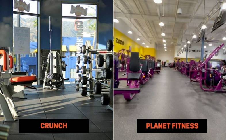 Crunch vs Planet Fitness Equipment