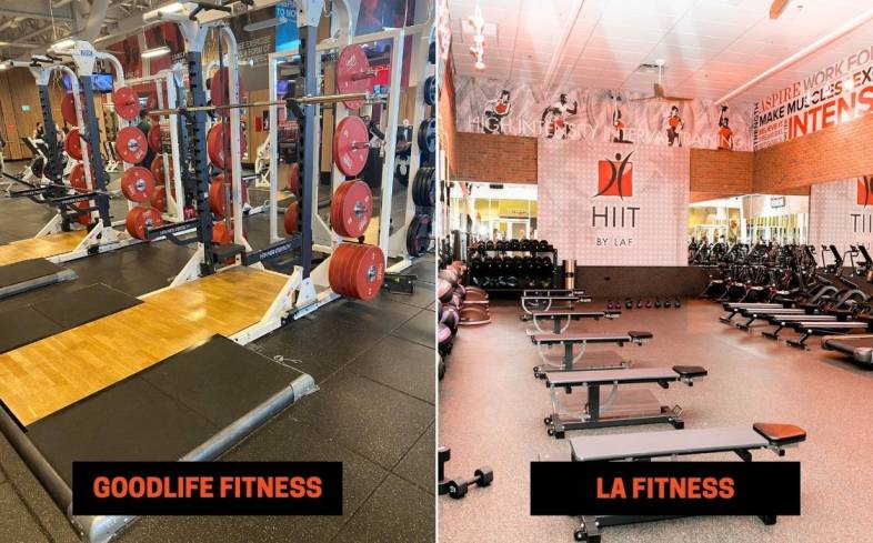GoodLife Fitness vs LA Fitness Equipment