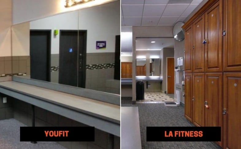 Youfit vs LA Fitness Amenities
