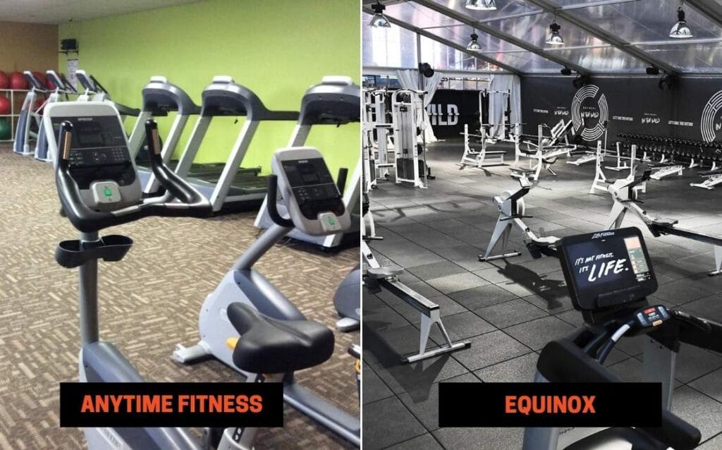 Anytime Fitness vs Equinox Equipment