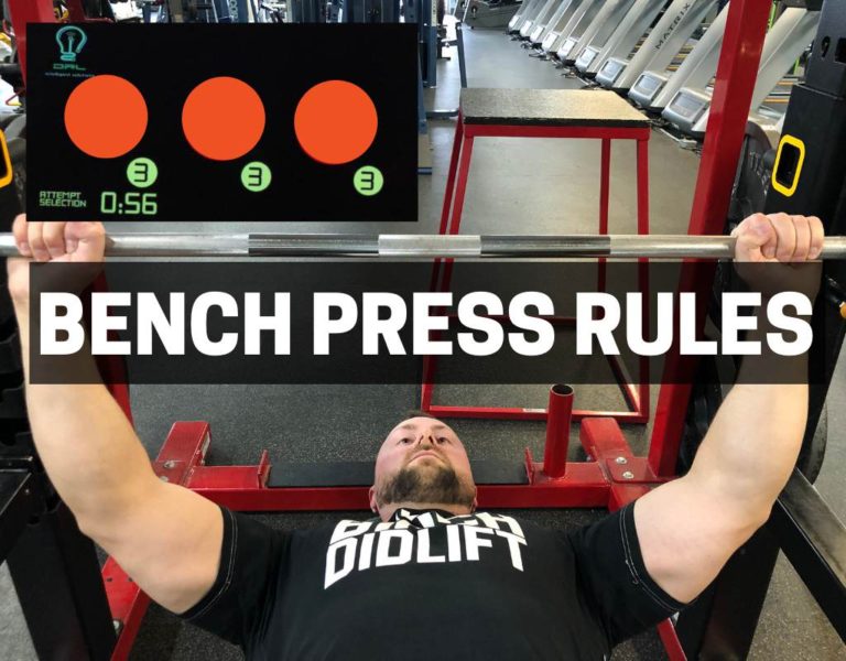 powerlifting rules for bench press