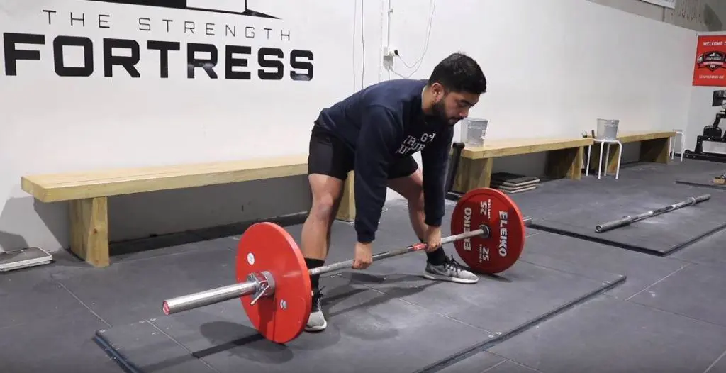 pulling the slack out of the bar