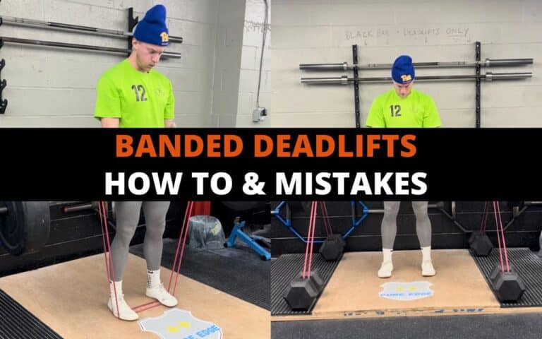 banded deadlifts how to form photo taken by Jake Woodruff, a strength and conditioning coach