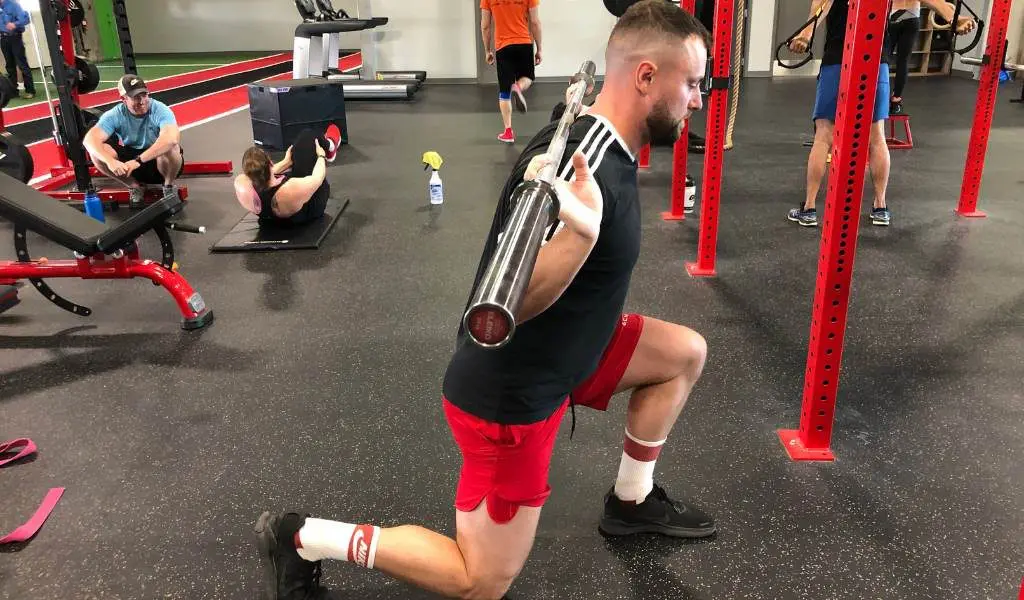 front squat alternative barbell split squat