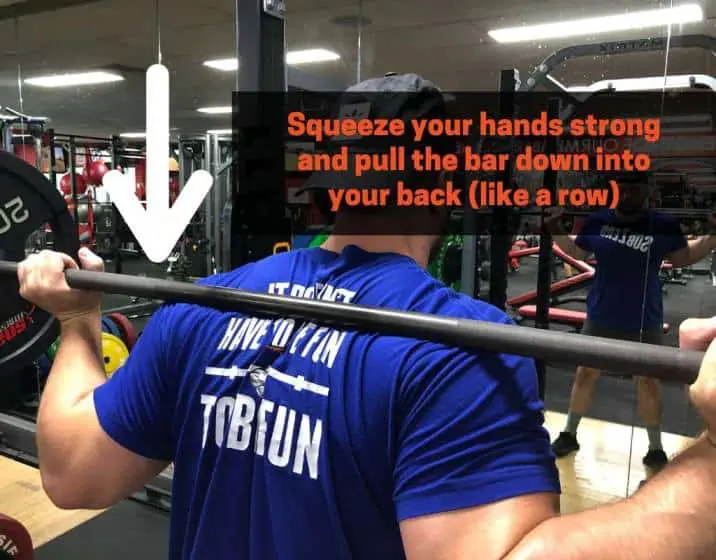 Preventing forward torso lean when squatting