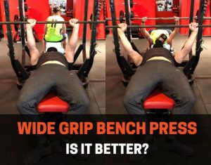 Wide grip bench press