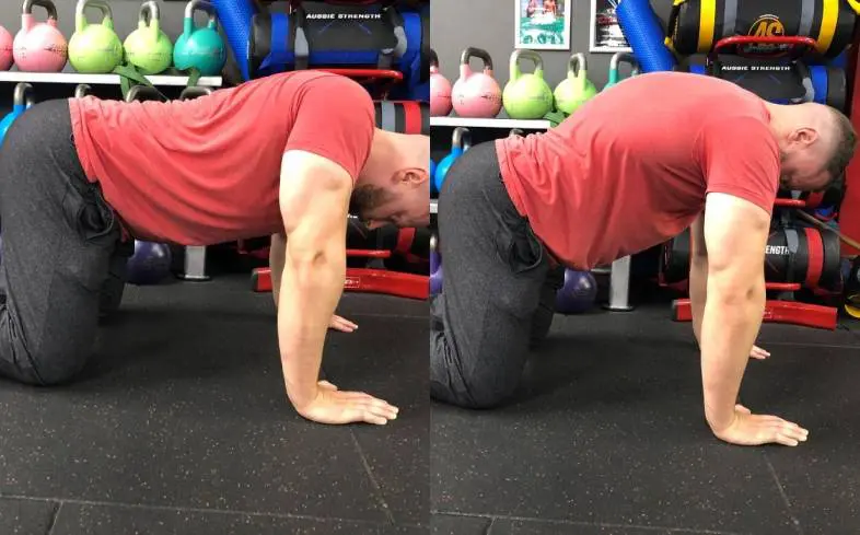Use the scapular push up to fix an uneven bench press
