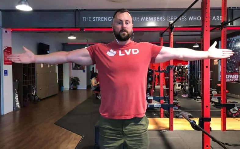 Example of shoulder flexion