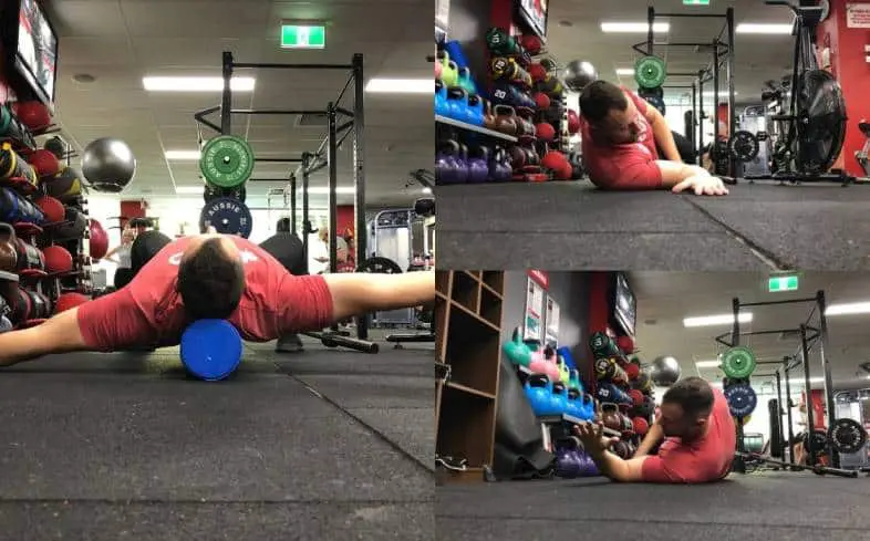 Example of testing shoulder mobility