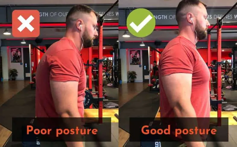 Keeping good posture will aid in your shoulder health while squatting