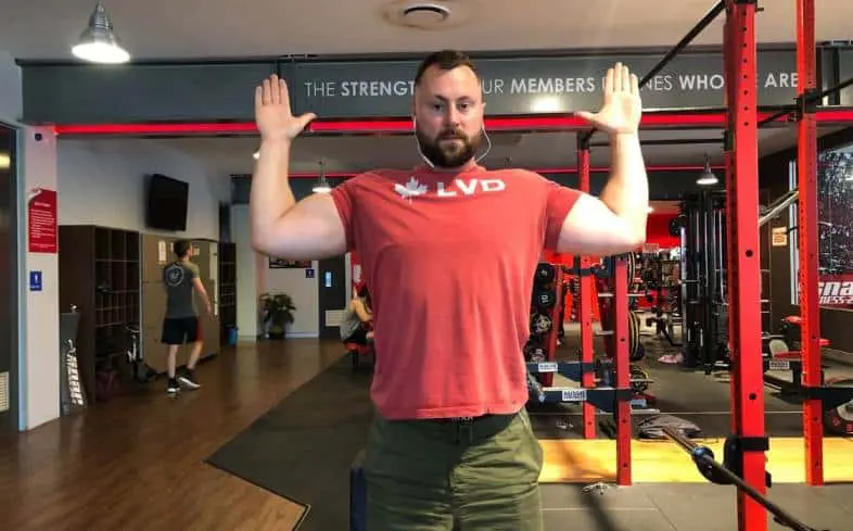 Example of external shoulder rotation