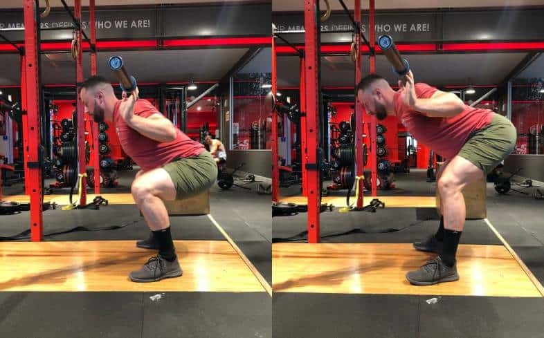 Doing ass to grass squats can help correct the good morning squat