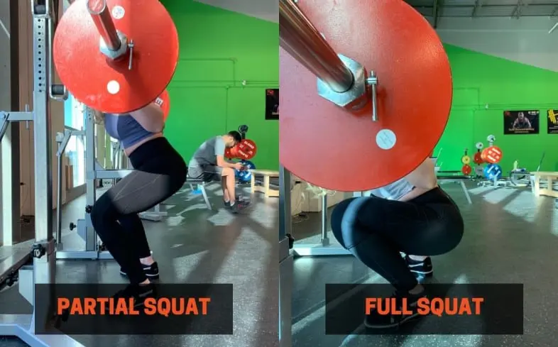 partial squats vs full squat