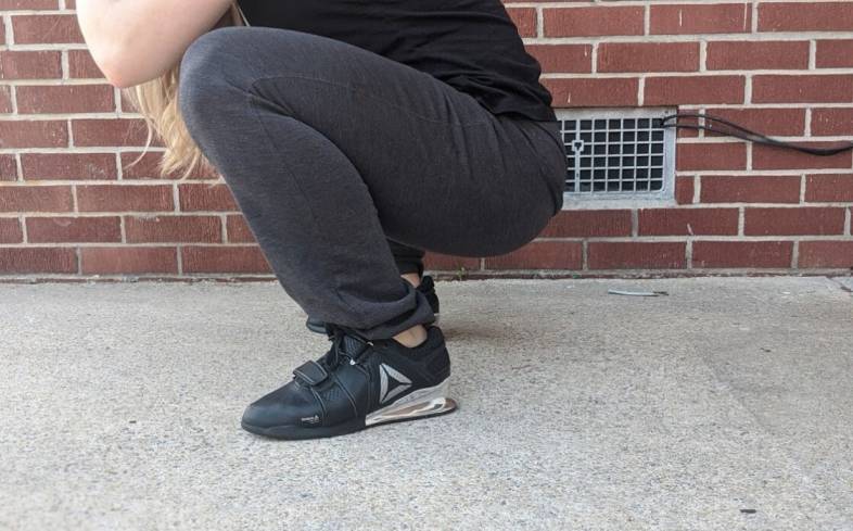 heeled squat shoe