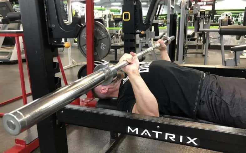 Incline bench press mid range
