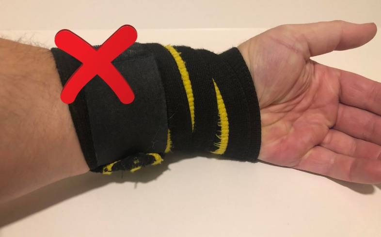 Avoid wrapping too low on the wrist 