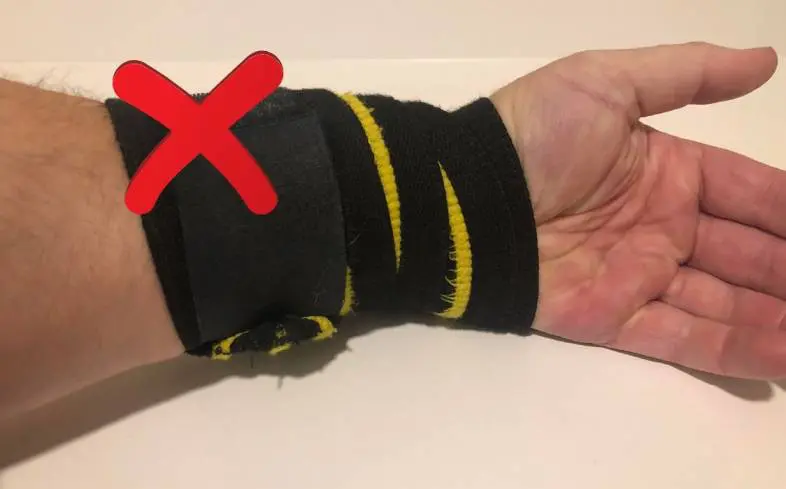 Avoid wrapping too low on the wrist