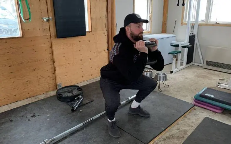 goblet squat is an effective exercise to teach proper hip-hinge movement patterns, which is important for people with pre-existing knee and back conditions