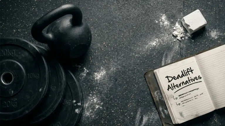 A gym floor showing the best deadlift alternatives for a stronger pull