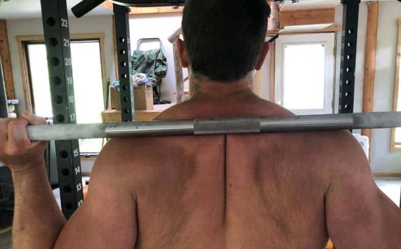 rear delt shelf is a natural place for the barbell to sit on your back