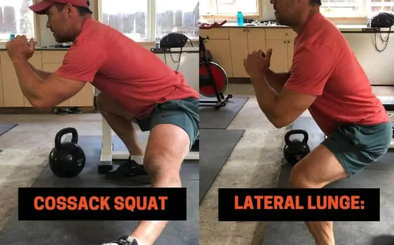 Difference #1 between the Cossack Squat vs lateral lunge - The Leg Position