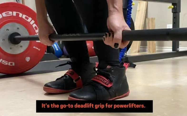 the main benefit of the mixed grip deadlift is you can automatically deadlift more weight without having to train your grip strength