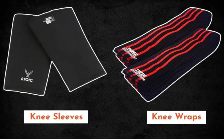 Knee sleeves are neoprene whereas knee wraps are made from elastic materials