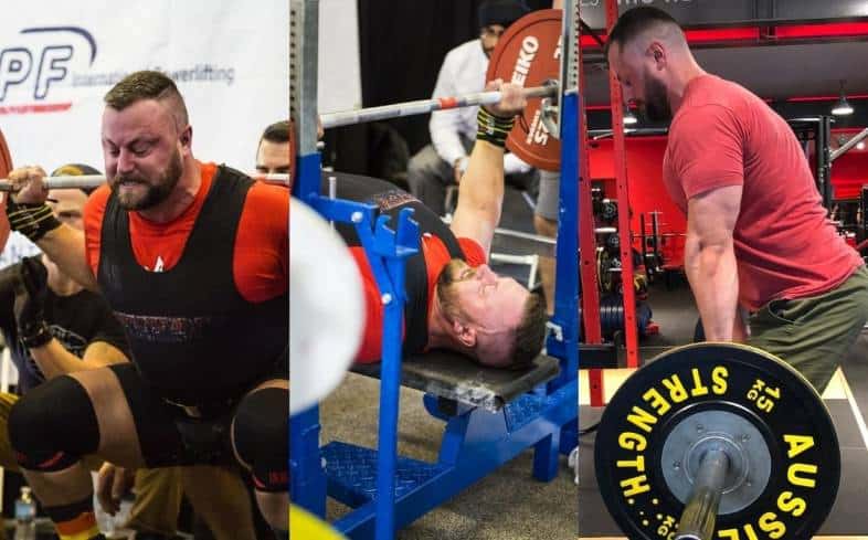 structure your training split into powerlifting movements - squat, bench press, and deadlift