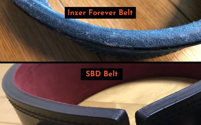 Inzer Belt vs SBD thickness comparison