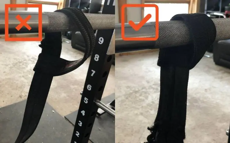tightening the strap to the bar enough