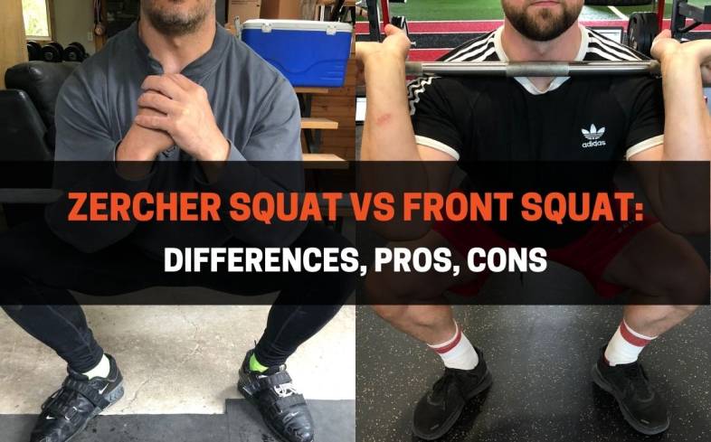 4 main differences between the Zercher squat and front squat