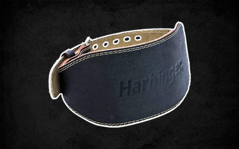 Harbinger 6 Padded Leather Weightlifting Belt