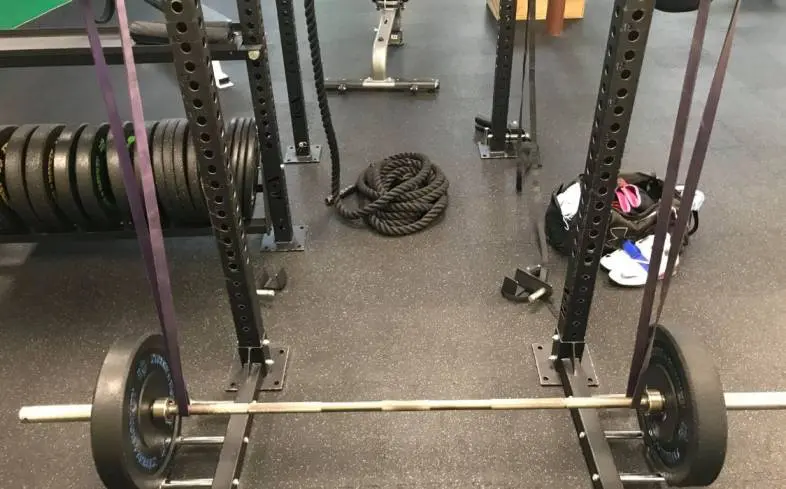steps on how to set up the reverse band deadlift
