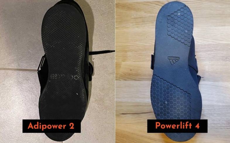 Adidas Adipower 2 vs Powerlift 4 - Heel Construction