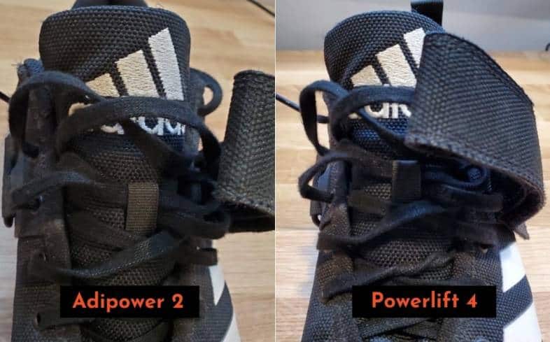 Adidas Adipower 2 vs Powerlift 4 - Support Straps and Laces
