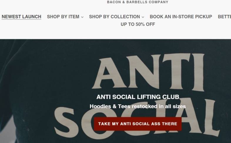 ANTI SOCIAL LIFTING CLUB – BACON & BARBELLS COMPANY