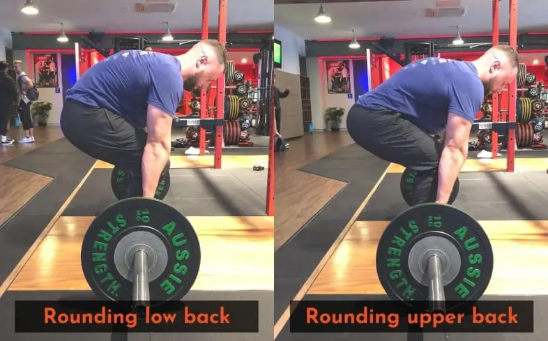 poor initial deadlift set up can lead to a deadlift hitch, especially if you start with a rounded back