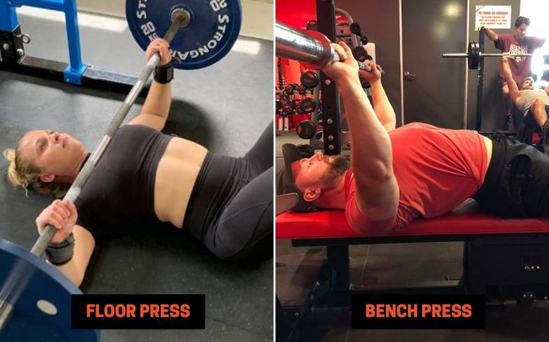 differences between the bench press and floor press
