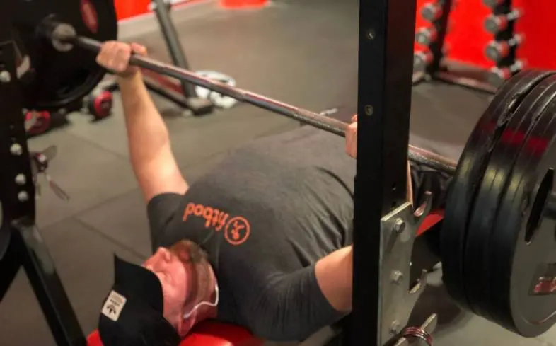 The lift off of a bench press is the phase where you unrack the bar and get it to the start position.
