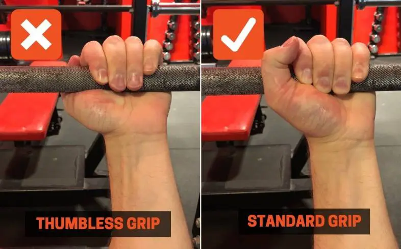 use a full grip on the barbell