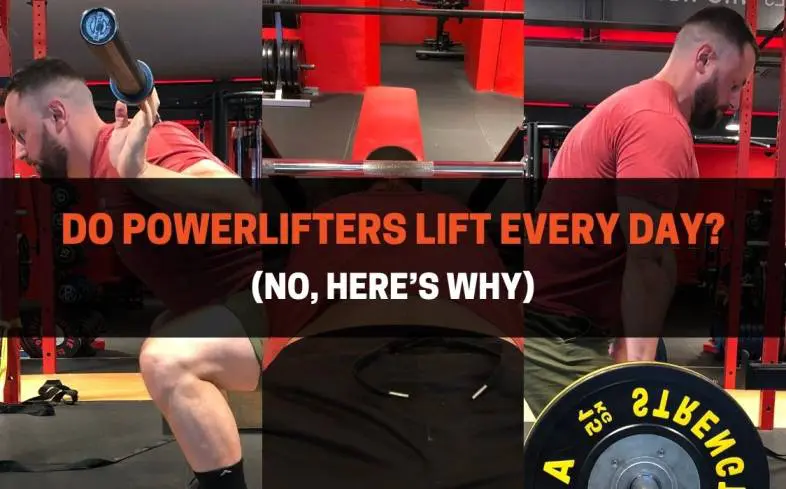 most powerlifters will train between 3 to 5 times per week with some powerlifters training 6 times per week