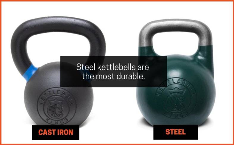 the steel kettlebells are the most durable