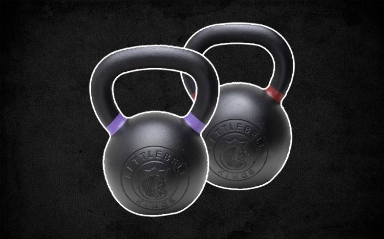 a powder coat kettlebell is made from cast iron and has a powder coating applied over the cast iron