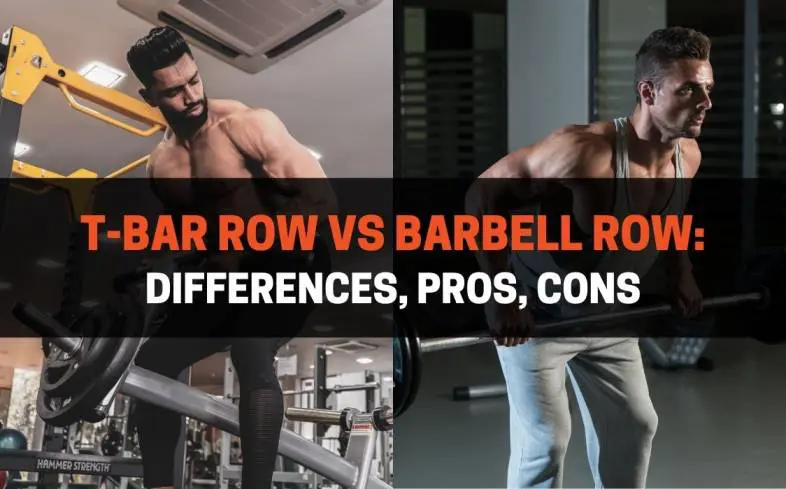 what is the difference between the t-bar row and barbell row