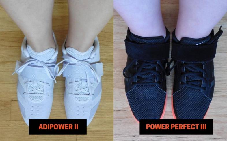 sizing and fit - adidas adipower 2 vs. adidas power perfect