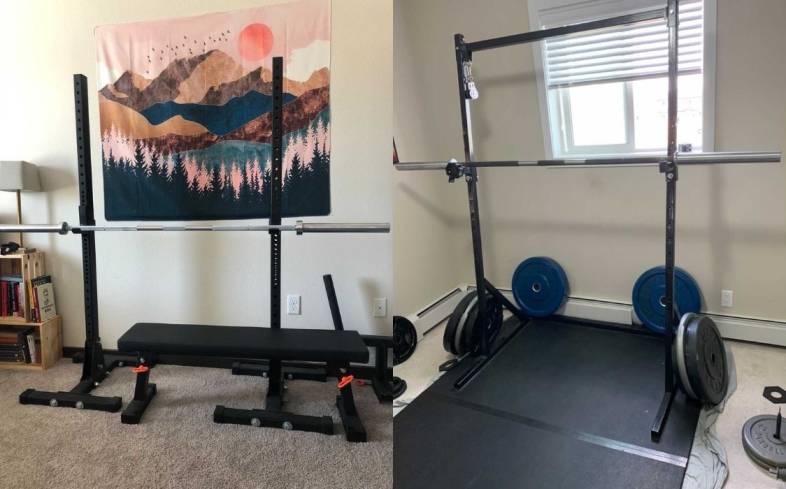 Squat rack small discount apartment