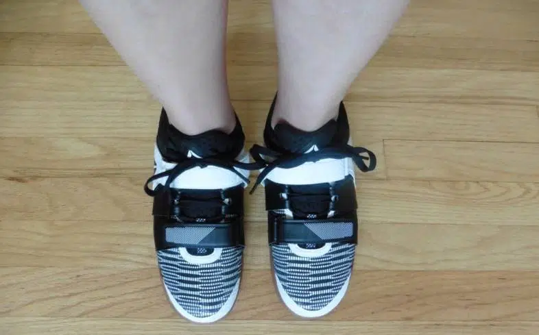 the Reebok Legacy Lifter II extra heel height will help you get into an optimal position to catch cleans and snatches
