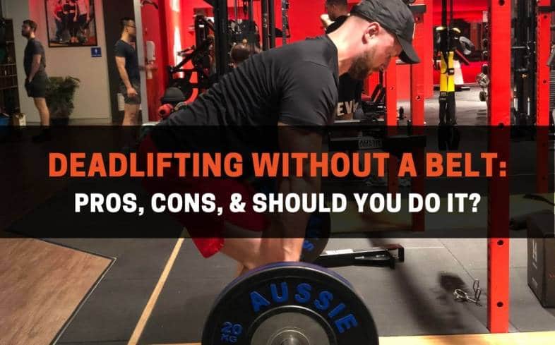 we should deadlift without a belt whenever we’re lifting submaximal loads and to reinforce our ability to breathe and brace properly