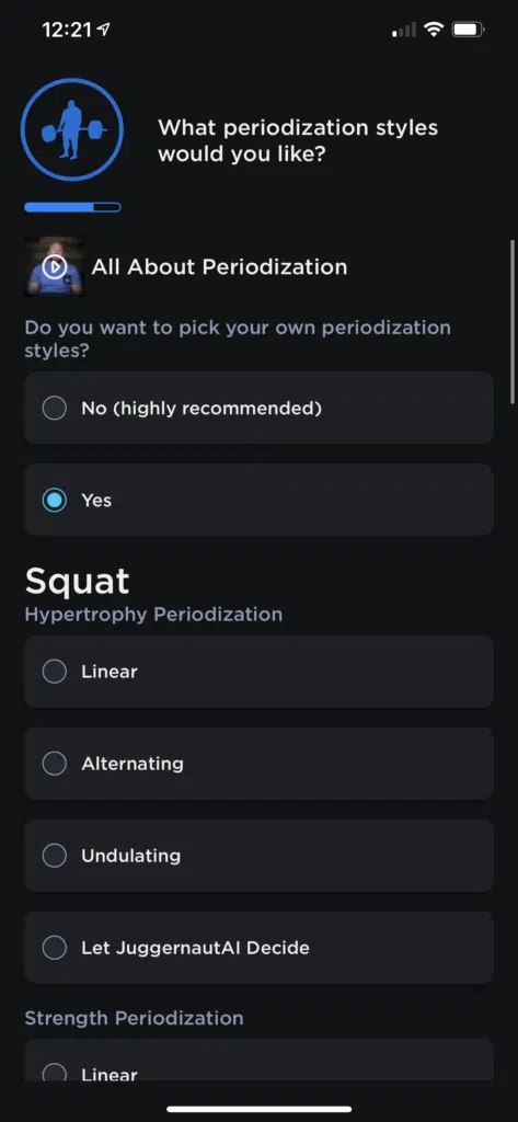 Juggernaut AI periodization