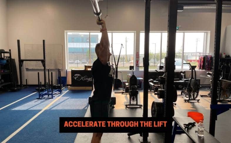 overhead press cue 11 - accelerate through the lift